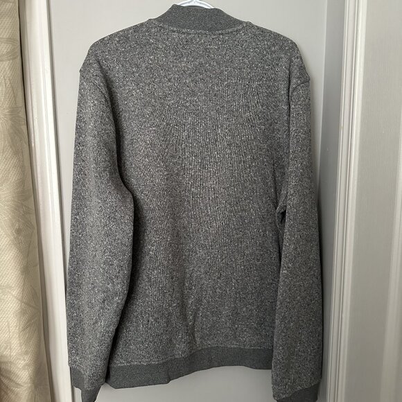Calvin Klein โข Menโs Full Zip Embroidered Logo Sweatshirt โข Light Grey โข Size XL - Picture 6 of 10